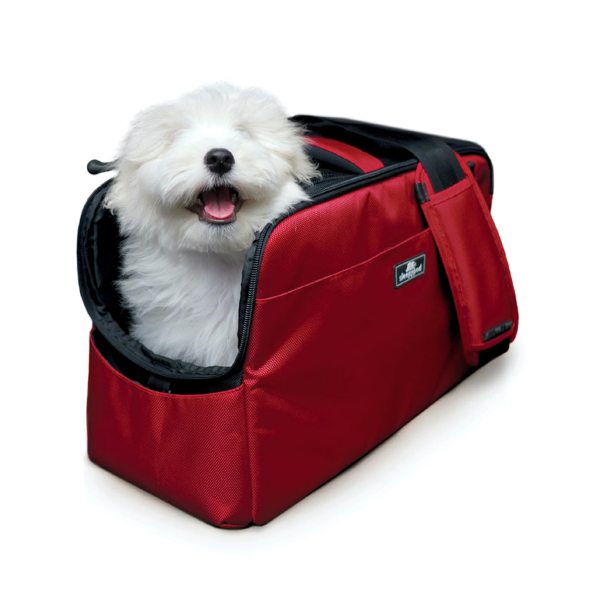 Sleepypod Atom - Airline Approved Pet Carrier and Crash-Tested Car Seat for Cats and Dogs up to 12 lbs. (Strawberry Red)