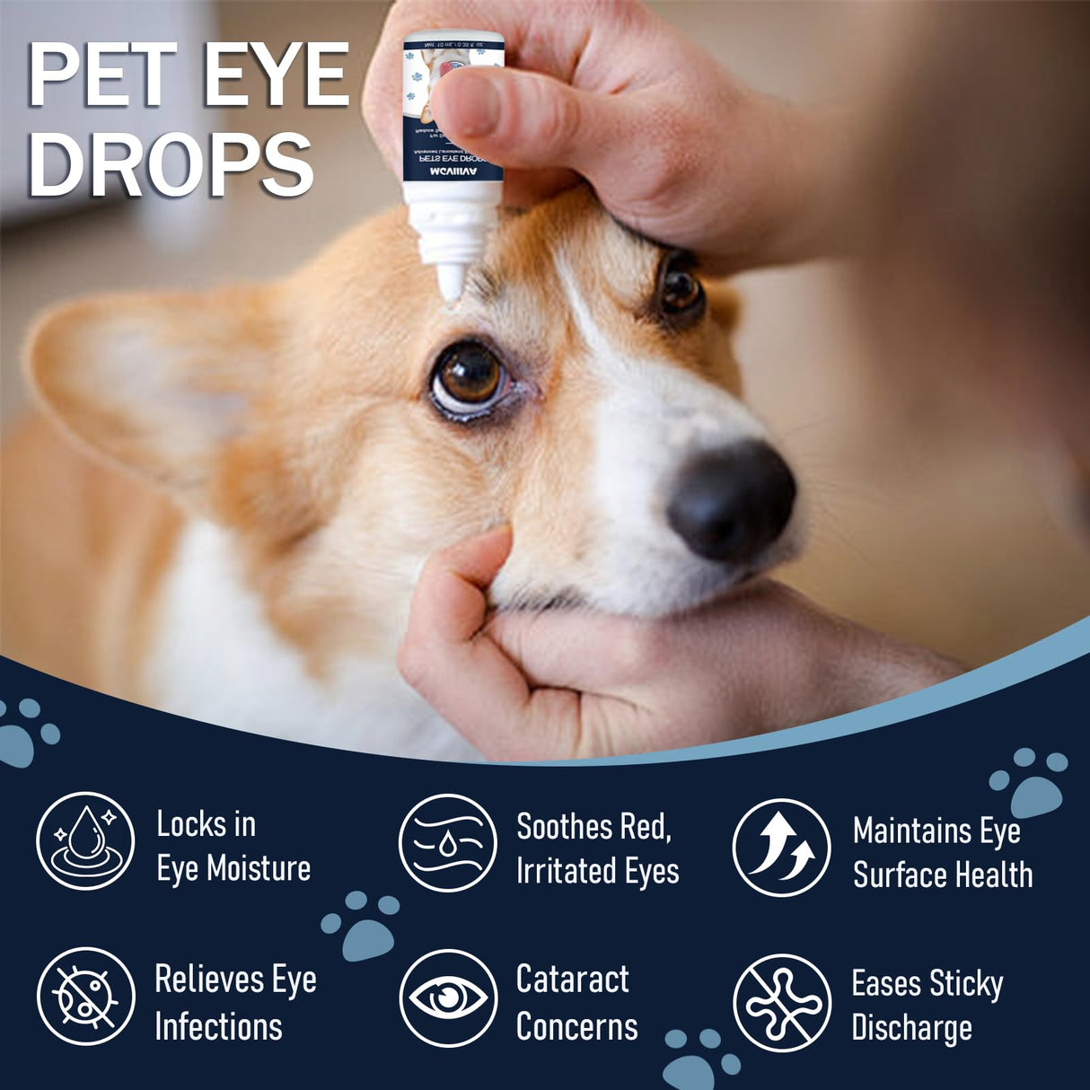 Dog & Cat Cataract Eye Drops & Infection Treatment β Vet-Recommended Formula for Cloudy, Itchy, Watery, Goopy Eyes and Pink Eye Treatment, Natural All-in-One Relief for Pet Eye Issues (2 X 10 ml)