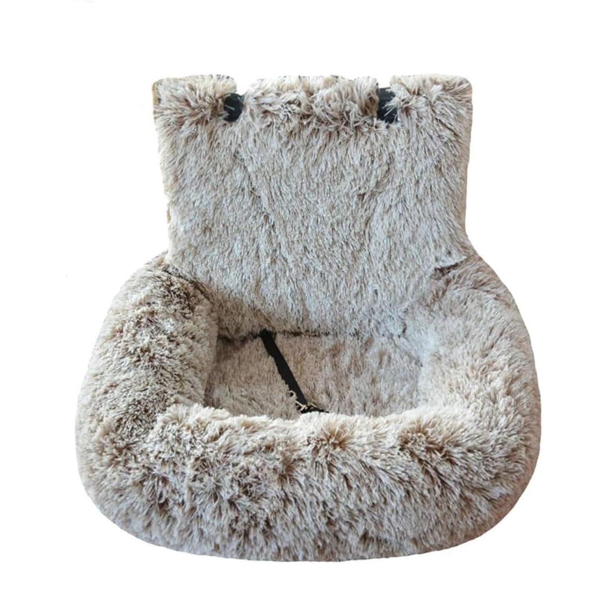 Dog Car Seat - Dog Bed for Car with Safety Straps, Pet Travel Bed for Small Medium Dogs, Memory Foam Booster Seat Soft Plush Sherpa Detachable Washable Cover
