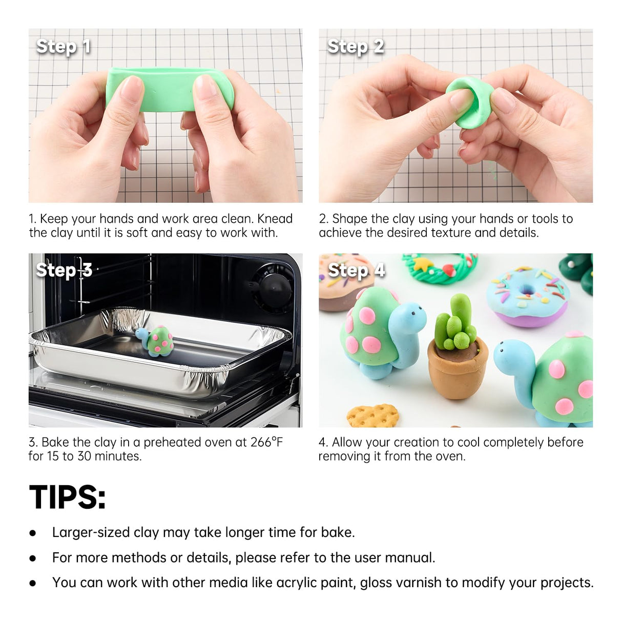Shuttle Art Polymer Paste, 50 Colours of Modelling Clay with Modelling Tools Accessories, DIY Clay Kit Oven Bake, Non-Toxic for Children