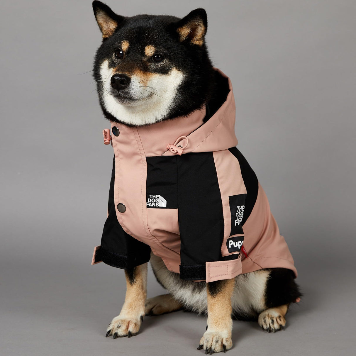 BETTYLAI Dog Raincoat with Adjustable Hood and Tail Drawstring, Button and Zipper Clothes, Durable Outdoor Waterproof Dog Rain Jacket for Small, Medium and Large Dogs (Pink, X-Large)