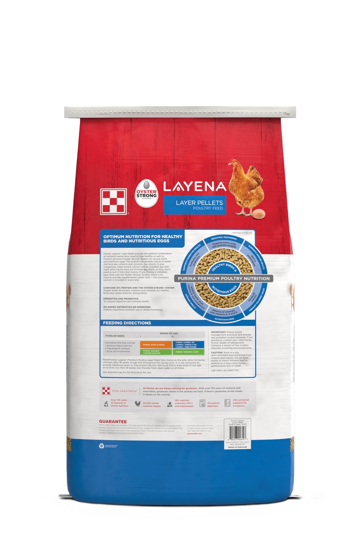 Purina, Layena Pellets, Chicken Feed for Laying Hens, 50 lbs