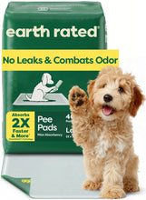 Load image into Gallery viewer, Earth Rated Max Absorbency Puppy Pee Pads for Dogs Absorbs 2X Faster & 2X More, Leak-Proof, Odor Control Potty Training, Unscented, Large, 22” x 23”, 40 Count