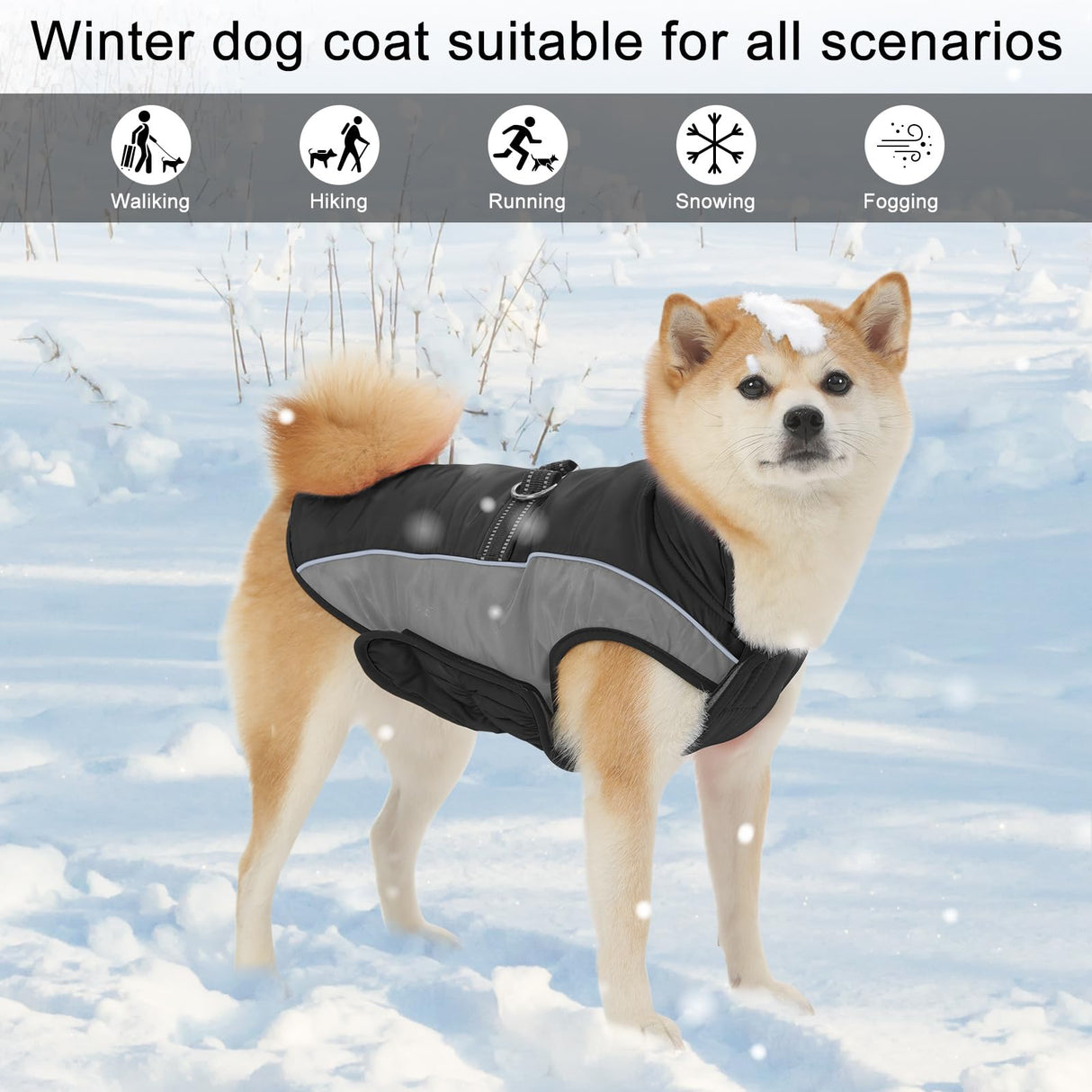 Dog Coat, Water-Resistant Dog Clothes, Warm Fleece Lining Dogs Coats, Winter Windproof Dogs Jackets with Reflective, Pet Vest for Small Medium Large Pets - 1 PCS