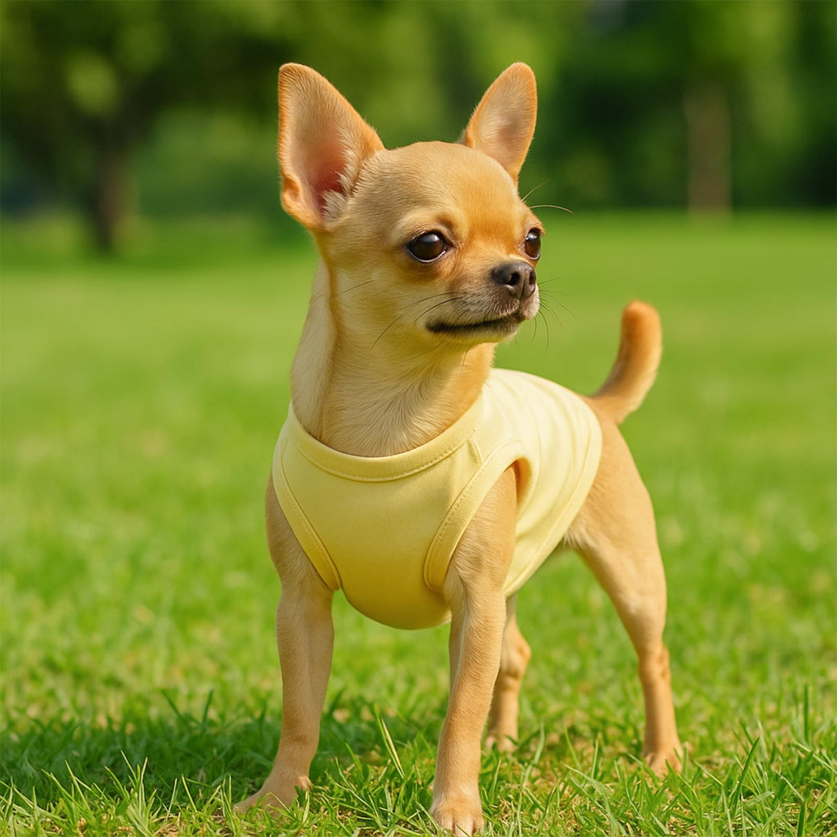 4Pcs Dog Shirt Dog Summer Clothes Sleeveless Doggy T-Shirt Colorful Puppy Tank Tops Breathable Vest Tshirts for Small Medium Dogs Cat Clothing (4pcs(Yellow+White+Blue+Pink), M(5.5-8.8lb))