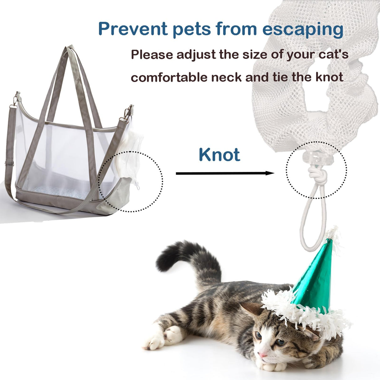 Vinqki Visible Comfort Cat Sling Carrier for Small Cats 3-8lb,Mesh Dog Sling for Small Dogs and Cats-Light & Breathable Cat Carrier Pouch,Soft Puppy Purse with Adjustable Shoulder Strap(Light Gray)