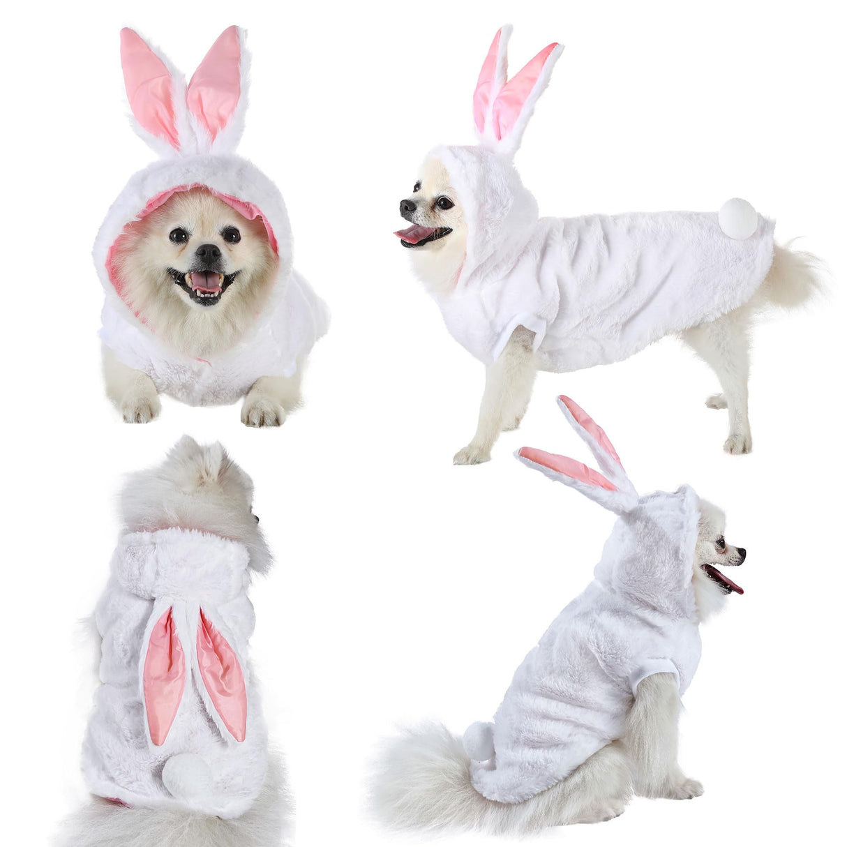 Yoption Dog Cat Bunny Costumes, Funny Rabbit Cosplay Dog Cat Pet Halloween Christmas Easter Hoodie Clothes Party Costume Outfits (L)