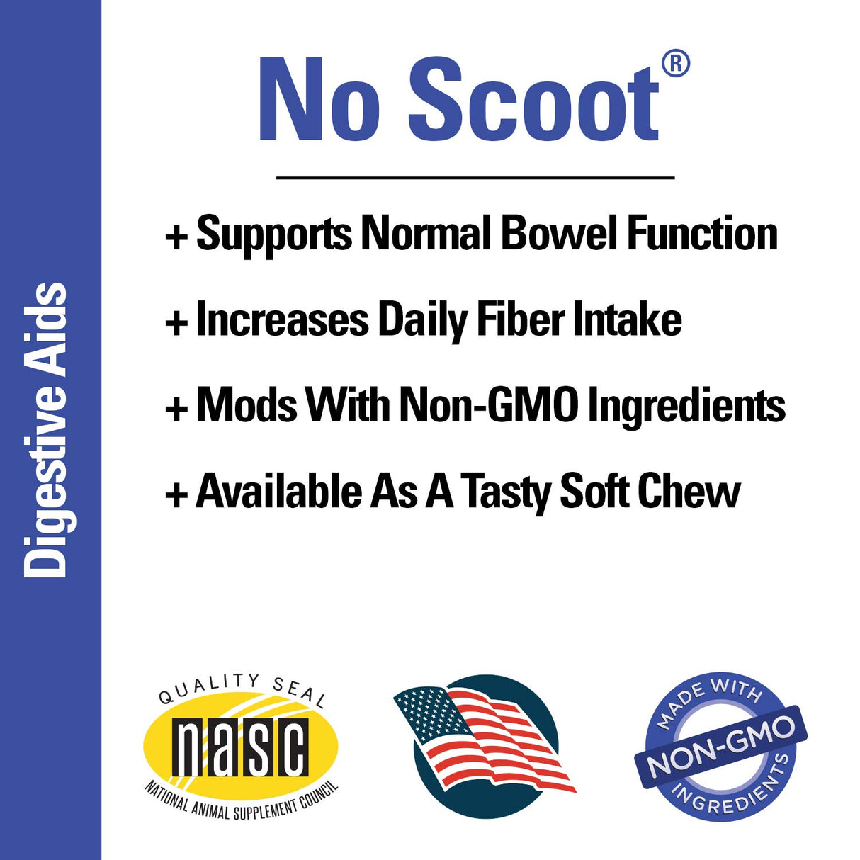 Vet Classics No Scoot Dog Supplements for Healthy Anal Gland Function – Support Normal Bowel Functions, Anal Glands – Increases Daily Fiber Intake for Dogs – 120 Soft Chews