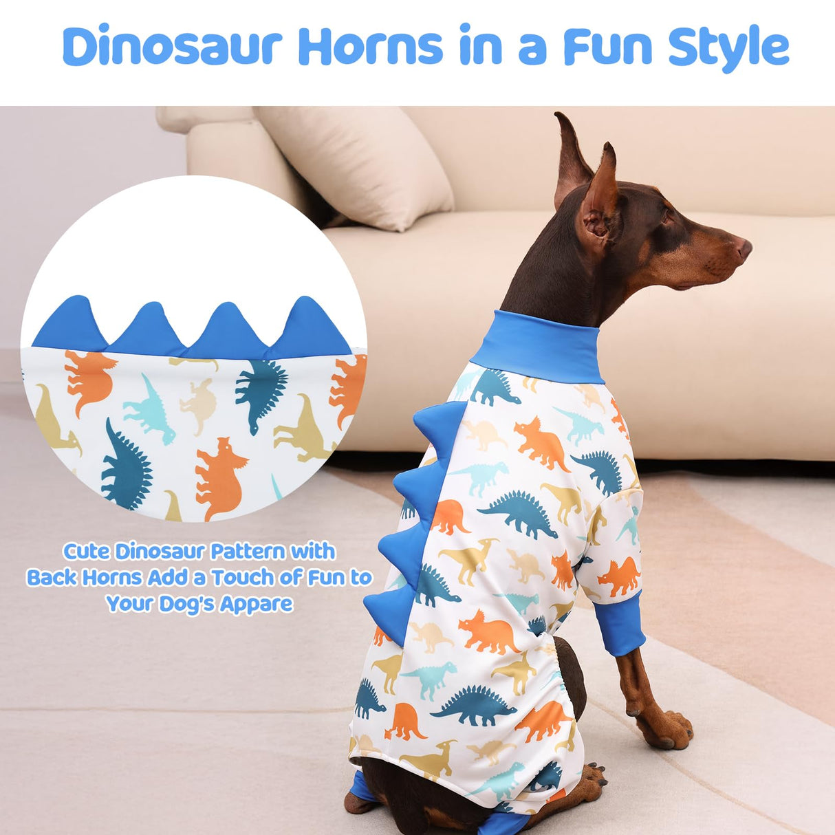 UNIPUP Dog Pajamas Large Size, Big Dog Onesie Clothes, Anti Shedding and Licking, Post Surgery Recovery Pet Pjs, Cotton Soft Material Stretchable Pet Pajamas U-COSP02M