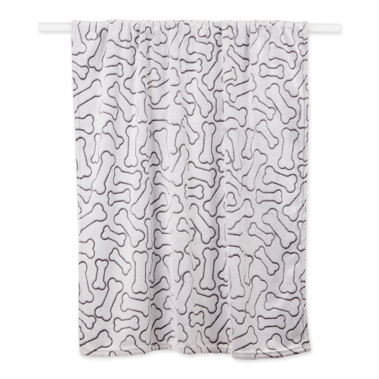 Bone Dry Embossed Bone Collection, Pet Blanket, 36x48, Black