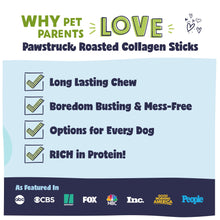 Load image into Gallery viewer, Pawstruck All Natural 11-12" Roasted Collagen Sticks for Dogs – Low Odor & Long-Lasting Bully Stick & Rawhide Alternative, Single Ingredient, Vet Approved – 5 Pack