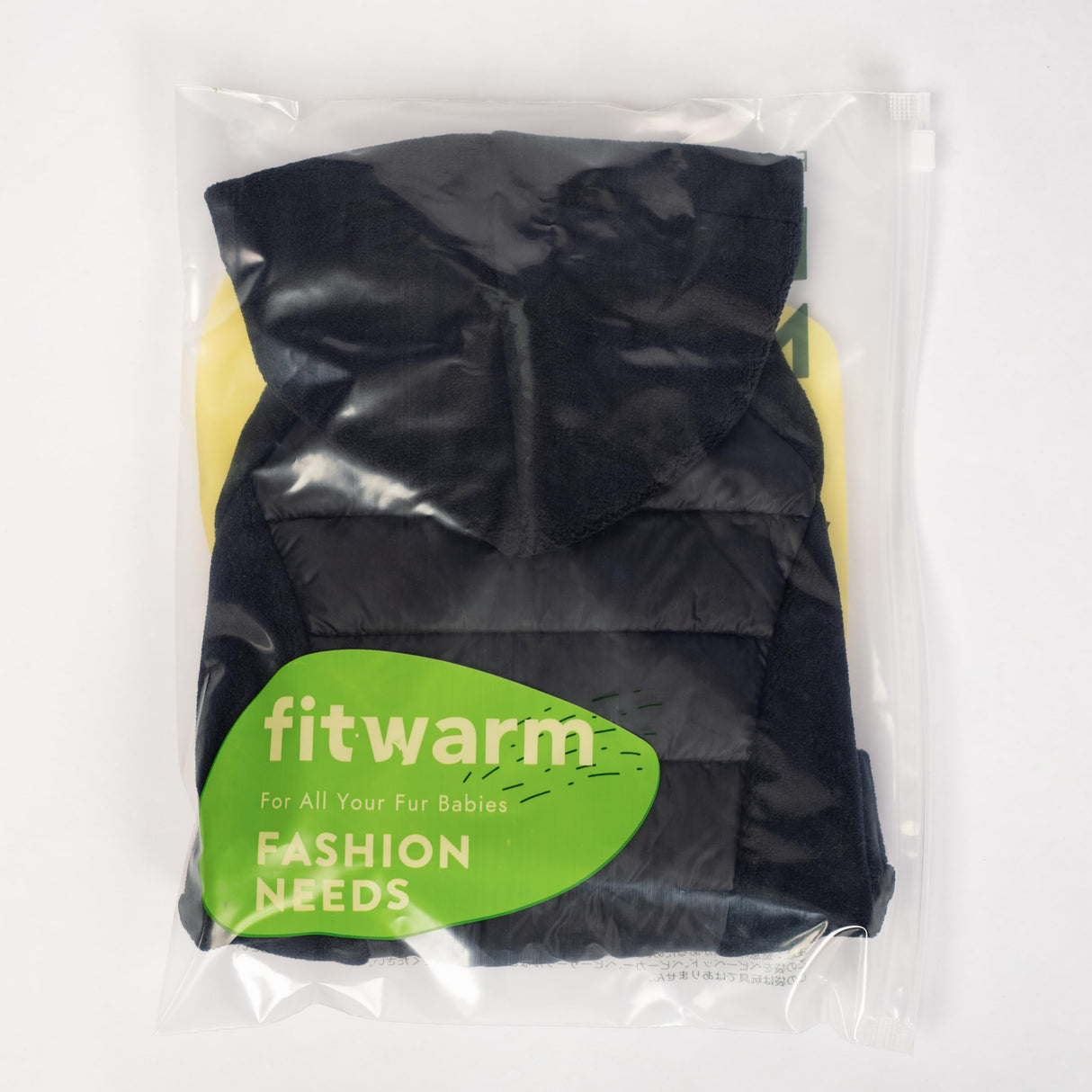Fitwarm Quilted Fleece Dog Hoodie, Warm Coat, Winter Clothes for Small Dogs Boy Girl, Lightweight Pet Hooded Outfit, Black, XXL