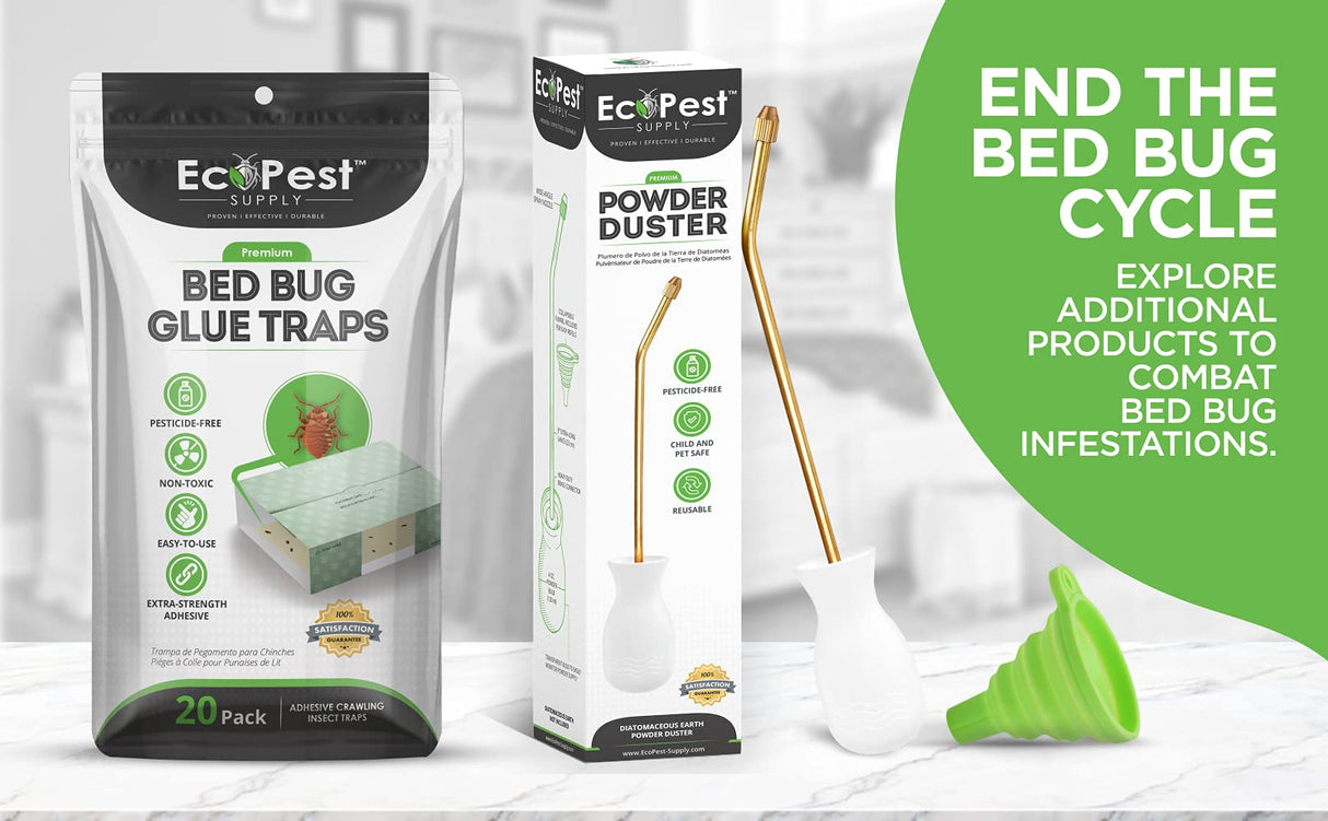 Bed Bug Interceptors – 8 Pack | Bed Bug Blocker (XL) Interceptor Traps | Extra Large Insect Trap, Monitor, and Detector for Bed Legs (Black)