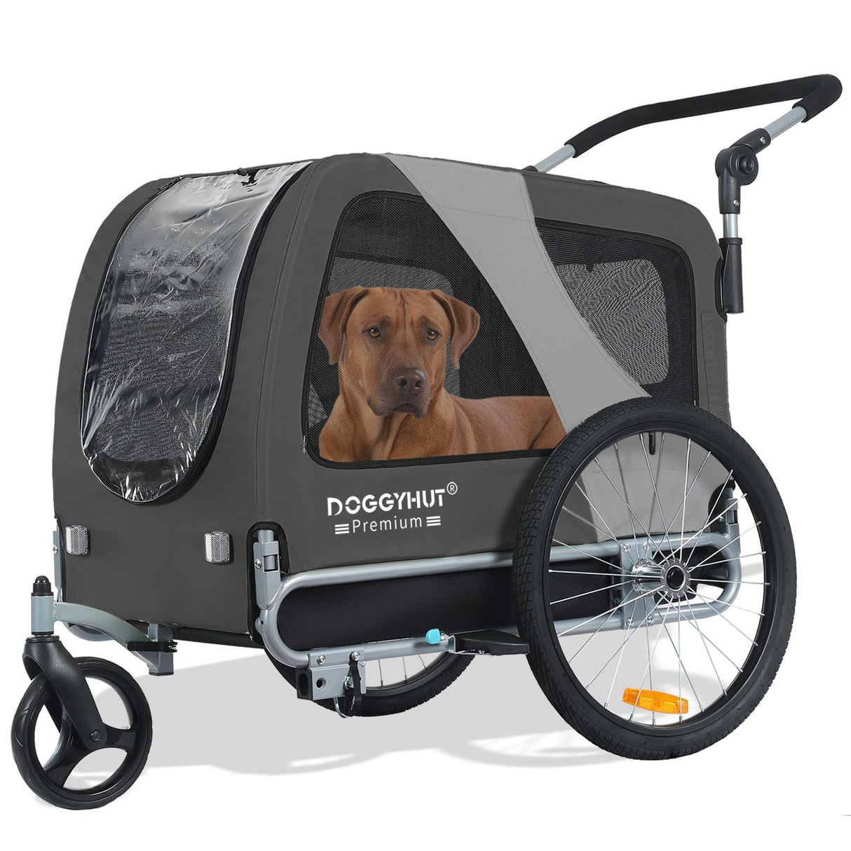 Doggyhut Premium Large Pet Bike Trailer & Stroller for Medium or Large Dogs,Bicycle Trailer for Dogs Up to 78 Lbs