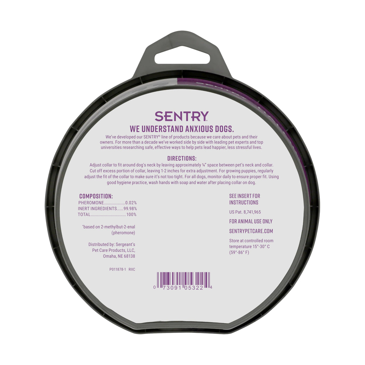 SENTRY PET CARE Sentry Calming Collar For Dogs, Anxiety Reducing Pheromone Collar, Releases Pheromones for 30 Days, Helps Calm During Loud Noises and Separation, 3 Count