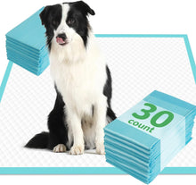 Load image into Gallery viewer, DEEP DEAR Extra Large Dog Pads 28"x34", 30 Count Thicker Puppy Pads XL, Super Absorbent Pee Pads for Dogs, Disposable Incontience Underpads for Doggies, Cats, Rabbits, Pups, Leak-Proof Pet Potty Mats