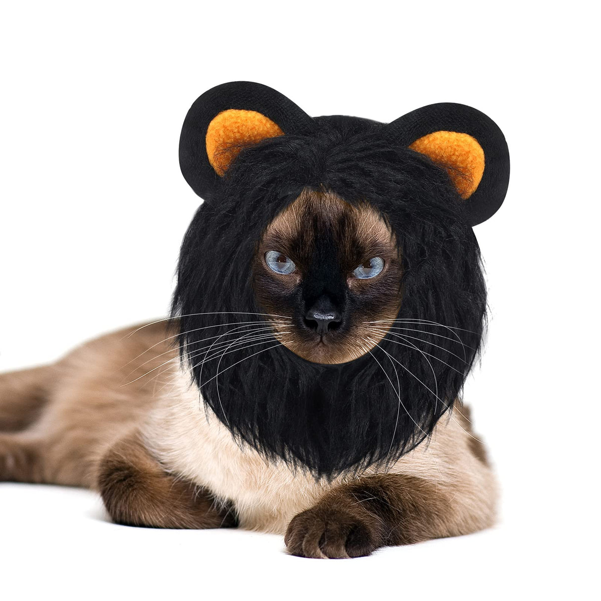 5 Pieces Cat Hat Dog Costume Cute Bunny Rabbit Hat with Ears Headwear Lion Mane Cap Valentine New Years Day Party Accessory for Kitten Puppy Dress Up Adjustable Birthday Party