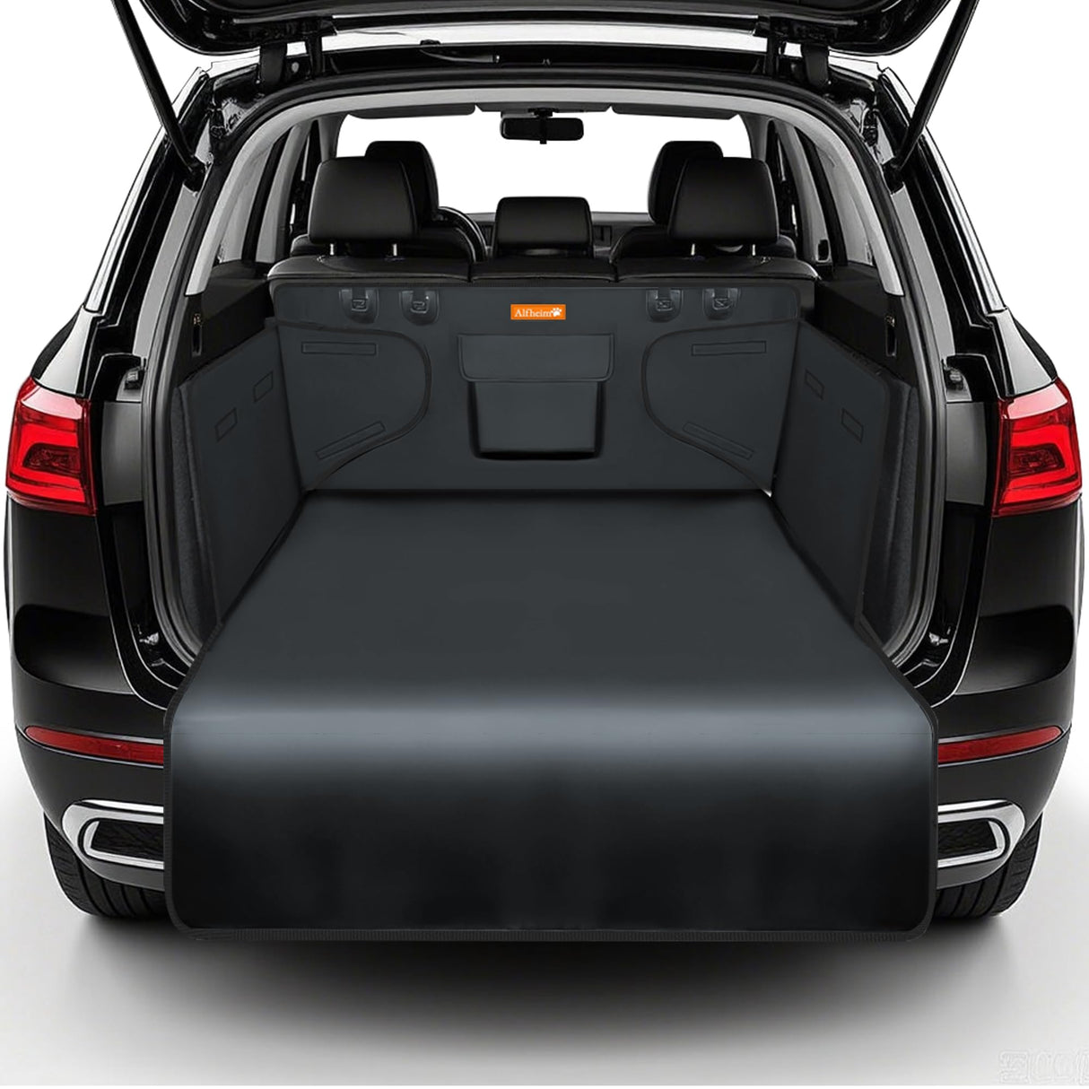 Alfheim Car Boot Liner Protector - Nonslip Waterproof Pet Dog Back Seat Cover - Durable Washable Cargo Cover Mat Travel, Universal for Medium Small Car SUV (Grey)