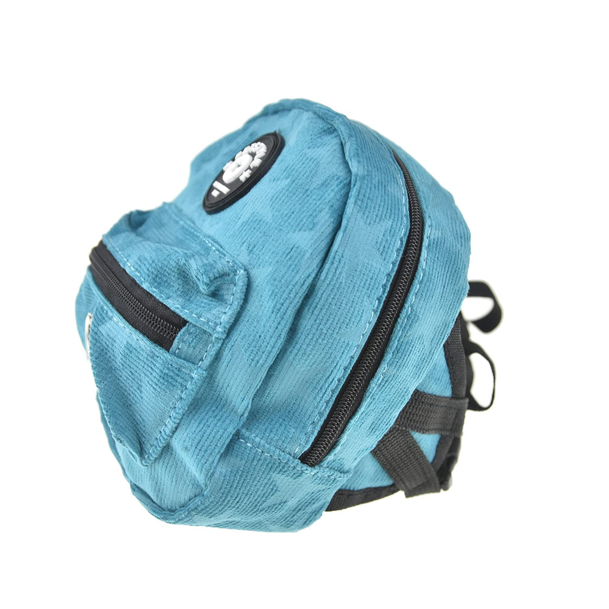 FLAdorepet Dog Backpack Harness with Leash, Dog Poop Bag Dispenser, Pet Self Carrier Adjustable Travel Hiking Walking Harness Backpack for Small Medium Dogs (L(Fit:10-15lb), Blue)