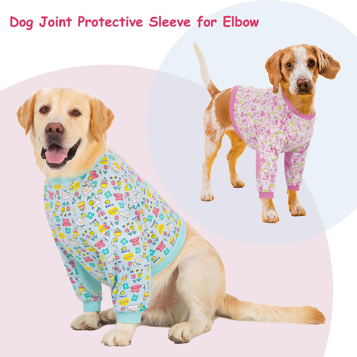 Dog Recovery Shirt for Front Legs, Dog Elbowpads Sleeve Protect Dogs Elbows Arms,Stop Licking Joints After Surgery, Help with Injury Healing Covers The Wound, Cone Alternatives (Blue, 4XL)