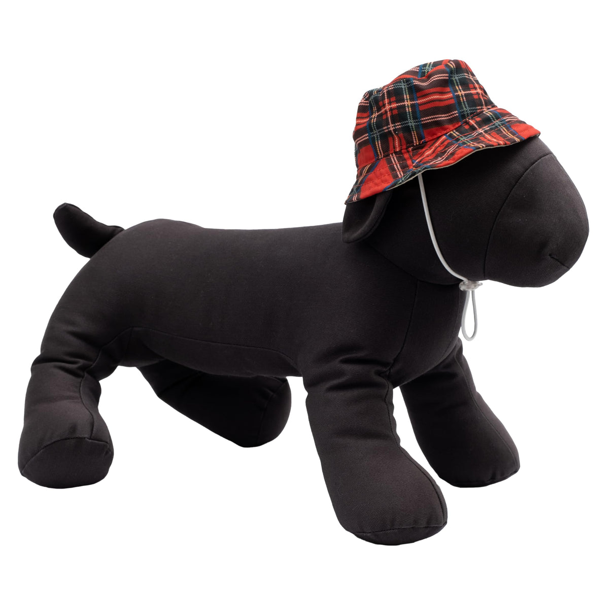THE WORTHY DOG Plaid Hat for Dogs – Lightweight Pet Sun Hat with Adjustable Chin Strap, Soft Brim & Bright Colors - Red, X-Large