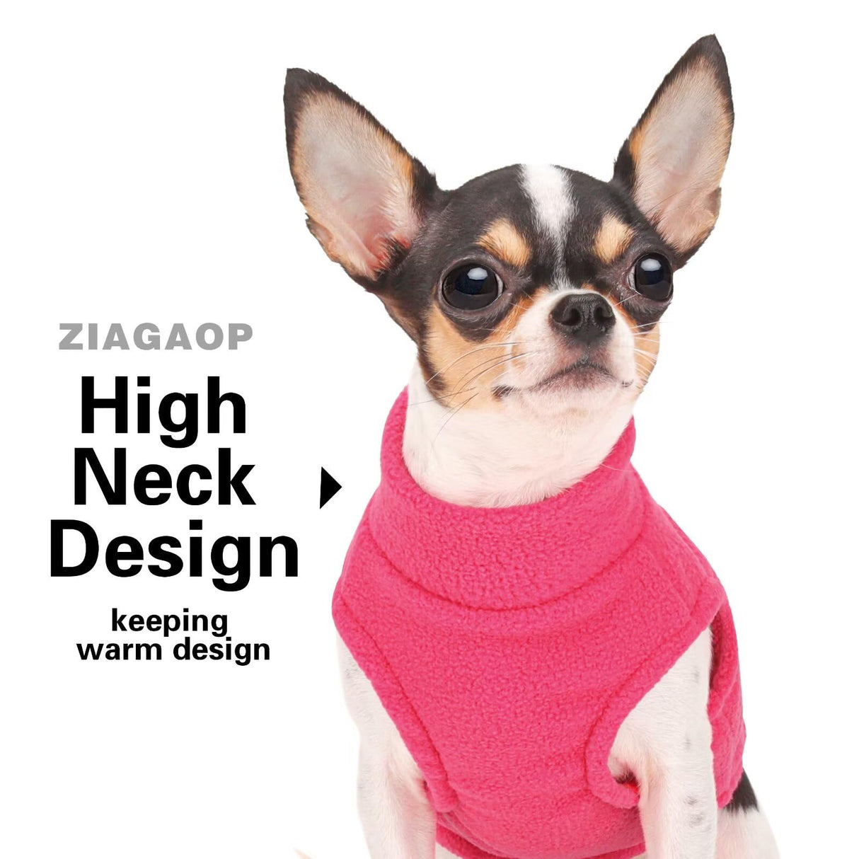 Soft & Comfortable Dog Jacket – Cozy Zip-Up Sweater Vest with Leash Hook, Easy-On Pet Coat for Walks, Outdoor Play, and Everyday Adventures. Pink XL