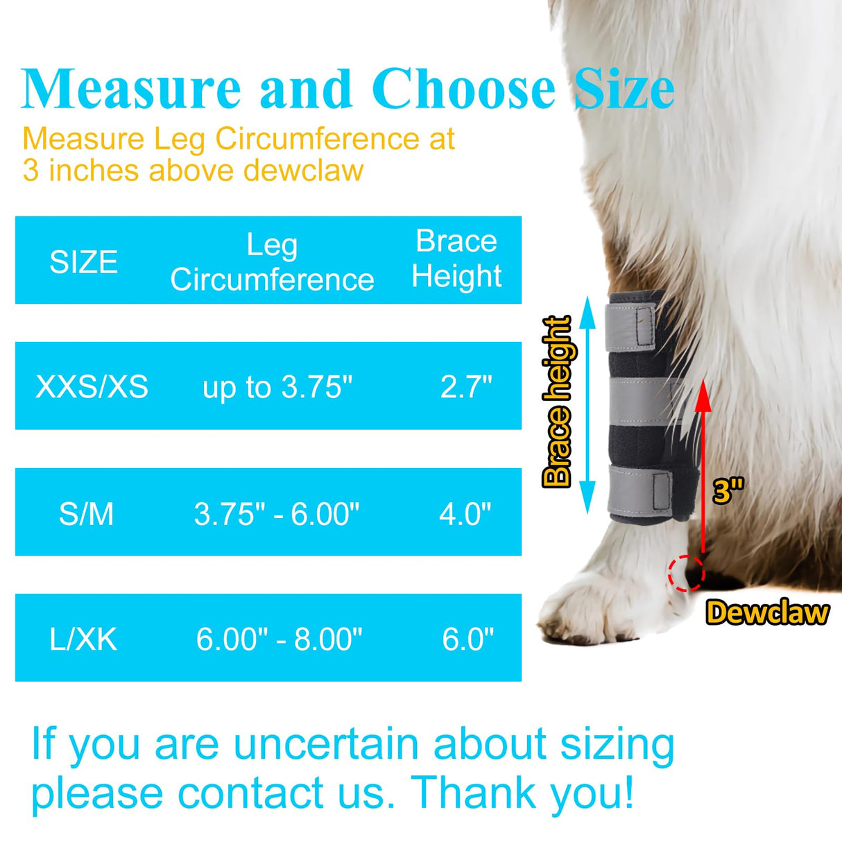 Bawektrl Dog Leg Brace for Front Hock Joint,Carpal Wrist Brace for Dogs Prevents Injuries Sprains Helps with Loss of Stability Caused by Arthritis, Keep Joint Warm, Reduces Pain Inflammation