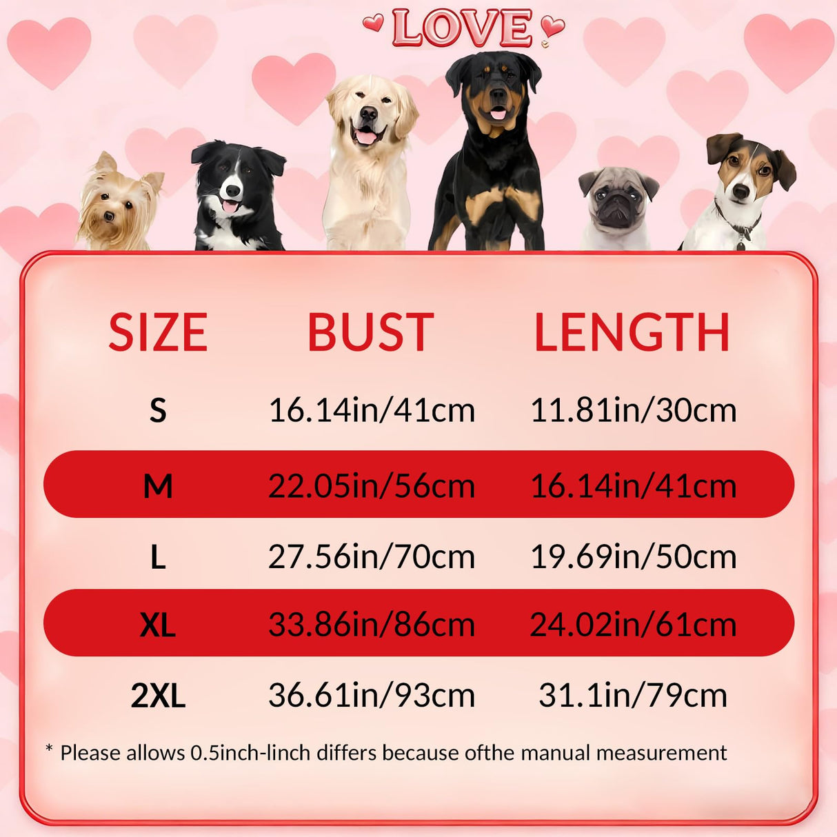 Valentine's Day Dog Costume Hoodie for Medium Large Dogs, Funny Heart Dog Outfit with Hood & Leash Hole, Warm SoftHoliday Valentine Sweatshirt Clothes for Dogs-M
