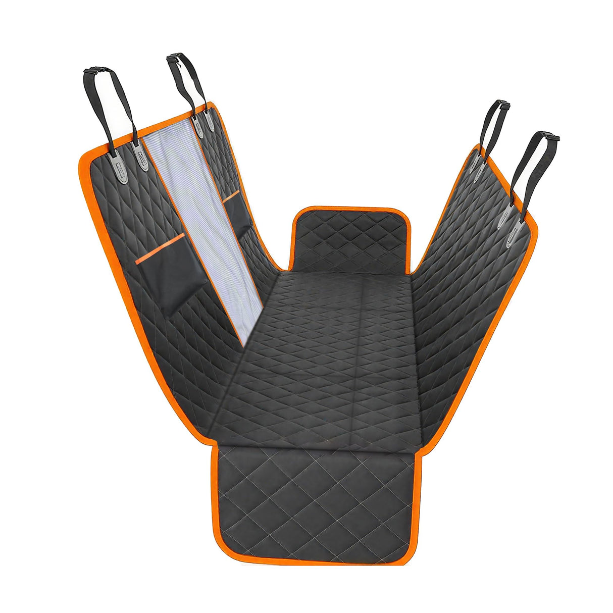 Smouatou Dog Car Seat Cover for Back Seat, Sturdy Backseat Extender for Dogs,New Scratch Resistant, Anti Slip Portable Dog Hammock,Suitable for Cars and SUVs,Car Travel Pet Bed,Hard Bottom (L)