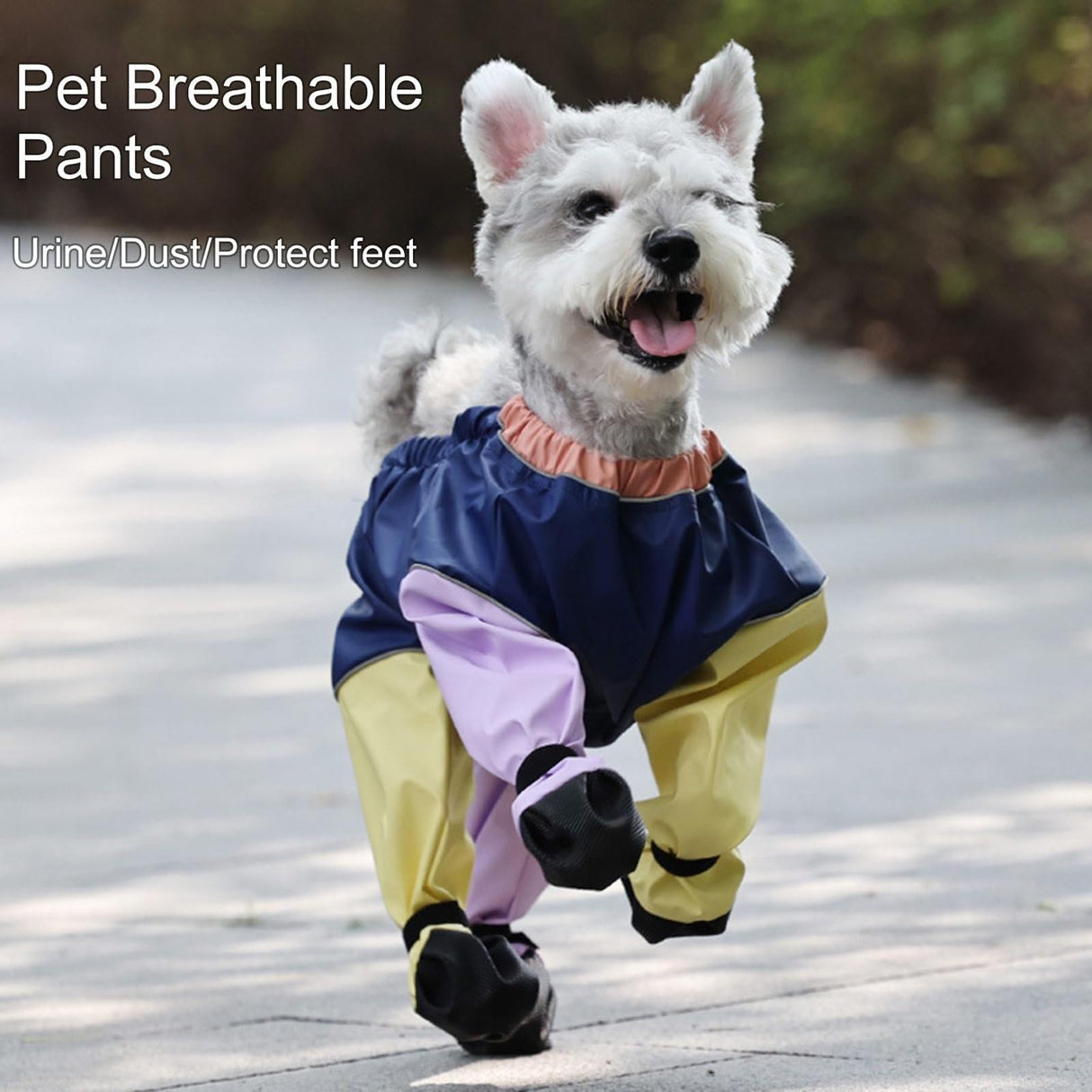 Dog Boots Leggings Waterproof Dog Pants Anti-Slip Dog Shoes Pet Paws Protector Dirty-Proof Dog Outdoor Walking Running Hiking Booties (Yellow, Medium)