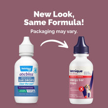 Load image into Gallery viewer, Vetnique Oticbliss Medicated Cat & Dog Ear Cleaner Drops - Dog Ear Infection Treatment with 1% Hydrocortisone to Soothe Itching, Redness, & Swelling - Vet Recommended