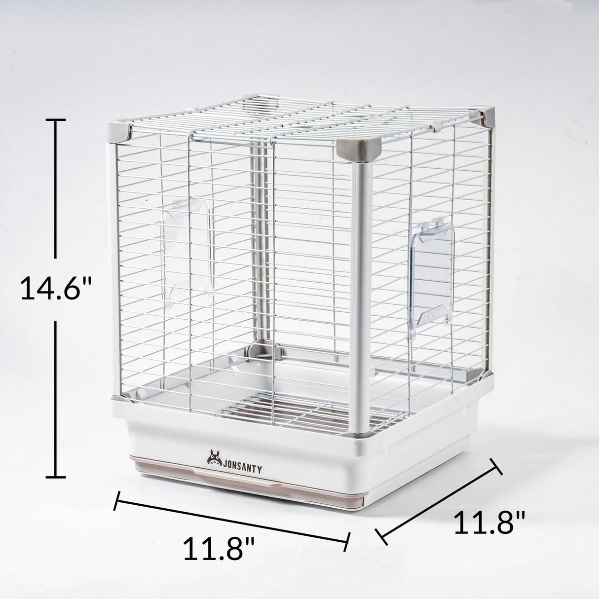 14.6" Portable Travel Bird Cage, Parrot Cage, Ample Room for Tail Movement, with Food Box, Perch, Water Bottle, for Vet Visit, Short Trip, Parakeet, Cockatiel, Budgie, Small Medium Birds