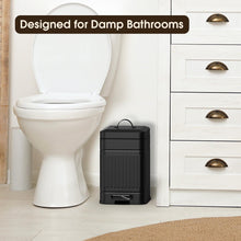 Load image into Gallery viewer, CEROELDA Small Trash Can with Lid-5L/1.3 Gal,Stainless Steel Outdoor Dog Poop Garbage Can-Farmhouse Retro Metal Waste Bin w/Step Pedal for Bathroom Bedroom Office-Soft Close-Black