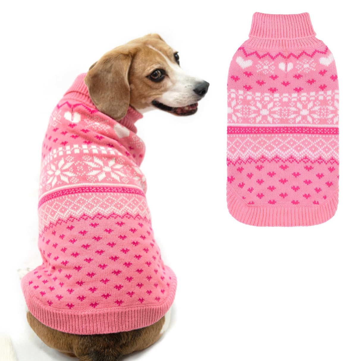 SCENEREAL Dog Sweaters for Medium Sized Dogs - Soft, Warm Turtleneck Pullover Fall Winter Dog Clothes, Knitted Argyle Dog Christmas Outfits, Ugly Pet Clothing for Boy Girl Puppy
