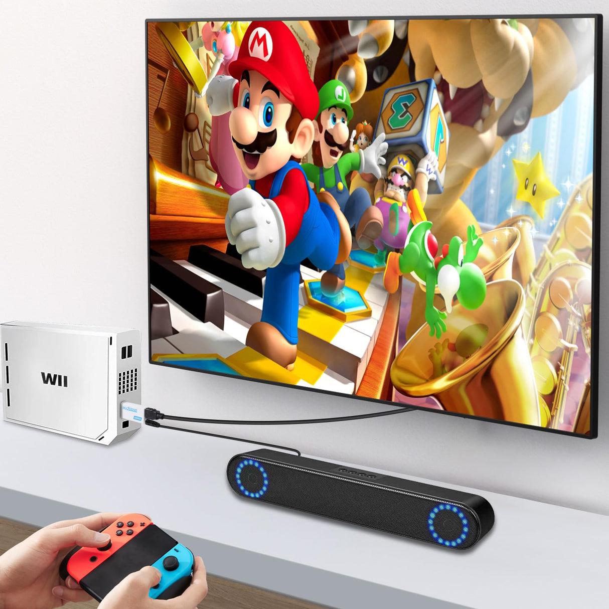 Wii to HDMI Adapter, 1080P Wii HDMI Adapter, Wii2HDMI Converter for Nintendo Wii/Wii U, Supports All Display Modes with 3.5mm Audio Jack Connector to HDTV Smart TV