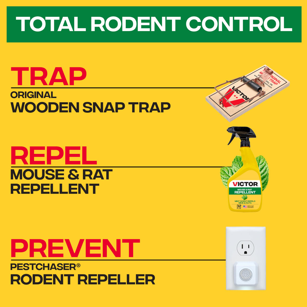 Victor Scent-Away Mouse Repellent Pouches with Peppermint Oil - Natural Rodent Repeller for Indoor and Outdoor Use, 10 Pack M805B-2SR