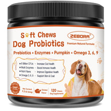 Load image into Gallery viewer, Probiotics for Dogs, Dog Probiotics for Digestive Health, Plus Pumpkin and Fish Oil, for Gut & Itchy, 120 Soft Chews