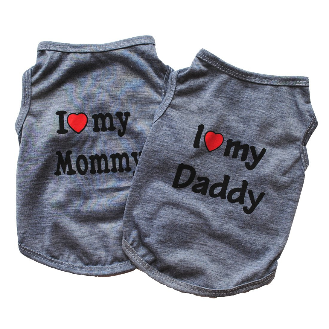 Vedem Pet T-Shirt Clothes Small Dog Cat Vest Tee Shirt Costumes Pack of 2 (L, Pack of 2-Grey)