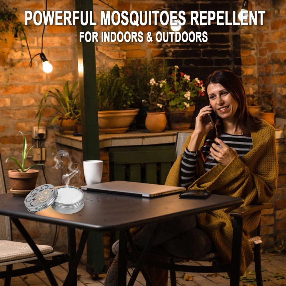 DALIYREPAL Mosquito Repellent for Patio,Mosquitoes Repellent Outdoor/Indoor, Mosquito Deterrent Indoors, Natural Mosquito Repellent for Yard, Mosquito Control for Camping/Travel 2 Jars/Box