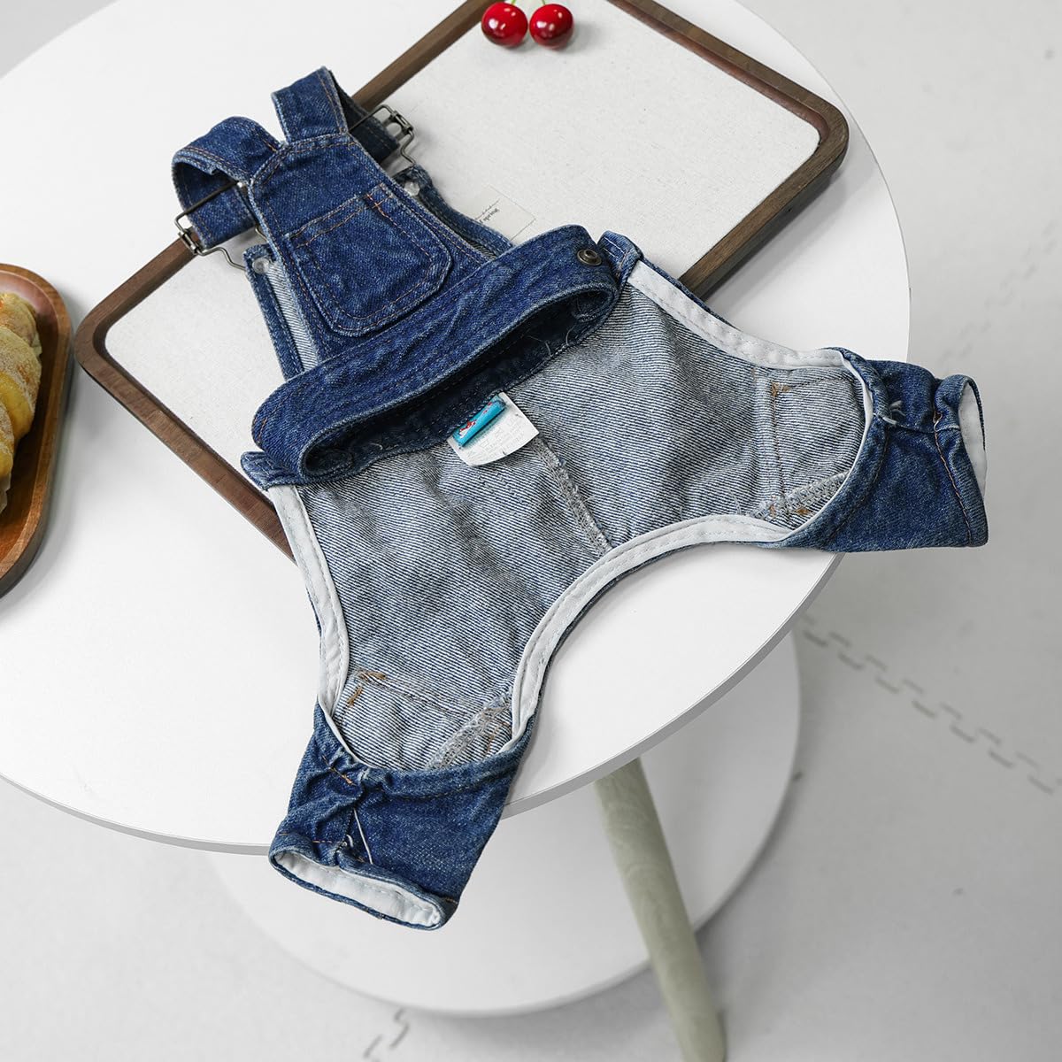 Dog Denim Overalls Clothes Puppy Jeans Bib Pants Costumes Small Dogs Jean Jacket Sling Jumpsuit Apparel Yorkie French Bulldog Chihuahua Dachshund Denim Onesies Pet Comfortable Jean Outfits