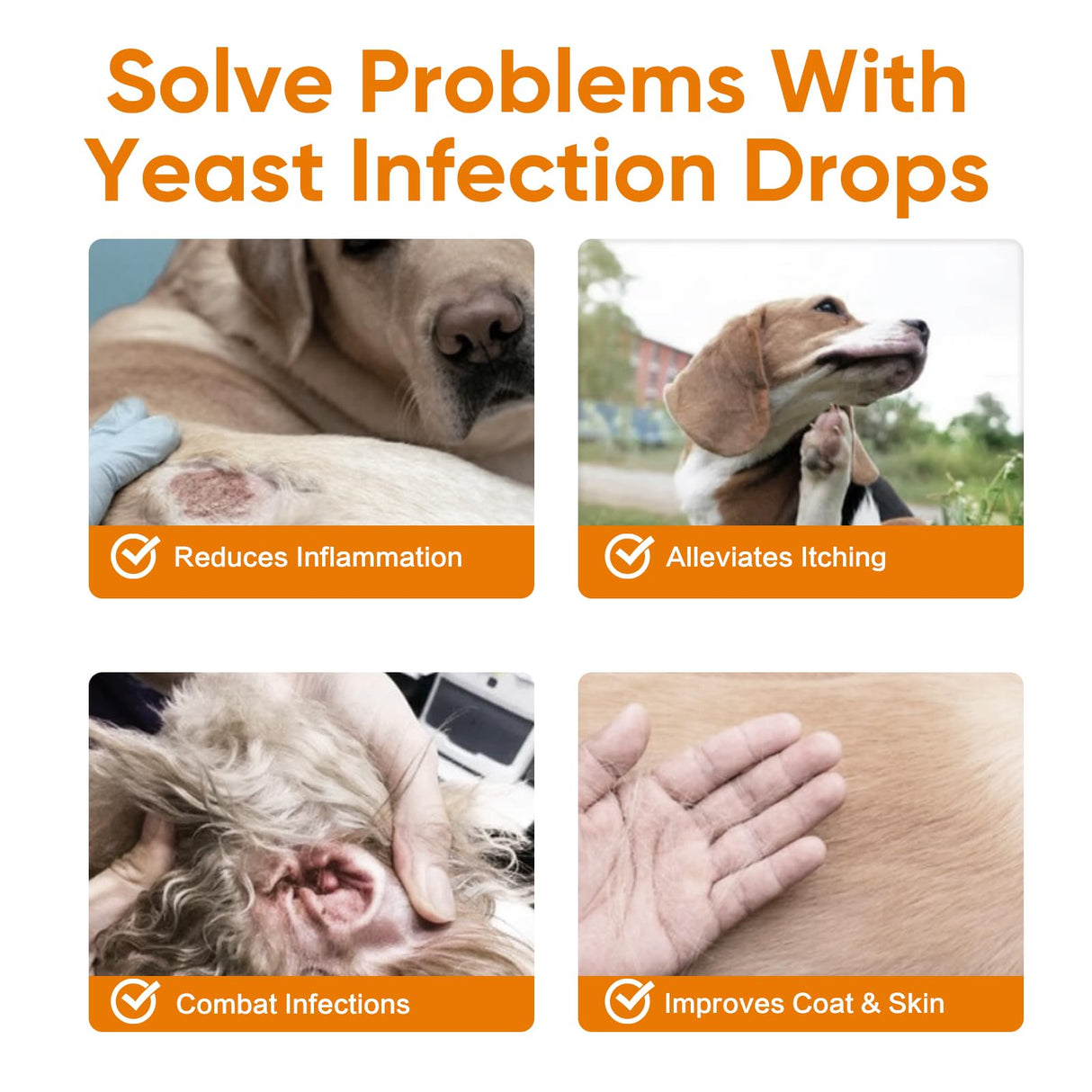 Yeast Infection Treatment for Dogs, Dog Yeast Infection Treatment Providing Itch Relief & Smelly Ears & Paw Licking, Natural Dog Ear Yeast Infection Treatment 2 Fl Oz