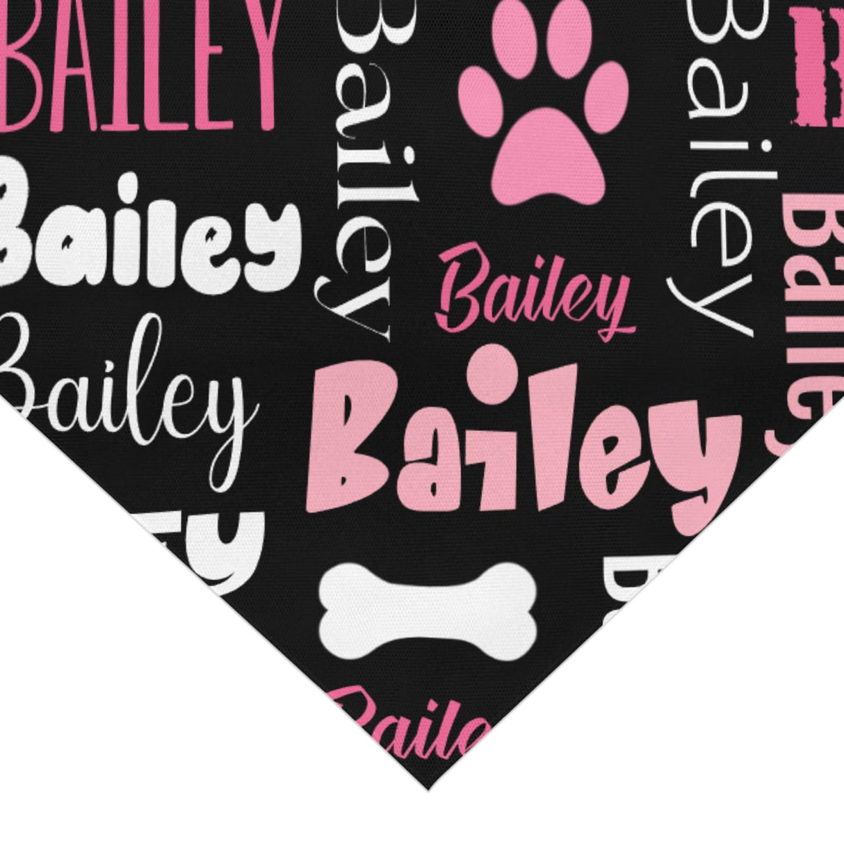 Personalized Dog Bandanas Custom Neckwear Name Button Anti-loosening Dog Scarf Triangle Bibs Kerchief Pet Costume Accessories for Small Medium Large Dogs Cats Pets Birthday-Black
