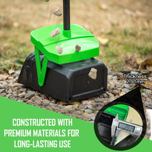 Load image into Gallery viewer, FUSBUNTY Pooper Scooper Swivel Bin & Rake with 100 Waste Bags, Dog Pooper Scooper with Bag Attachment for Large Medium Small Dogs, Poop Scooper with Lid for Lawn Yard Dog Kennel