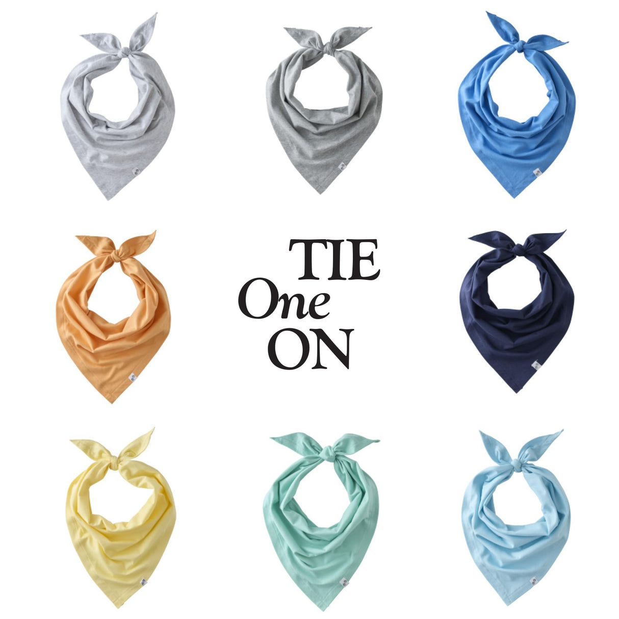 Pet Passion Bandit - The PET Bandana, 8 Pack 100% Organic Cotton Pet Bandanas Clothes for Small, Medium, Large Dogs, Rainbow Blue, Medium/X-Large