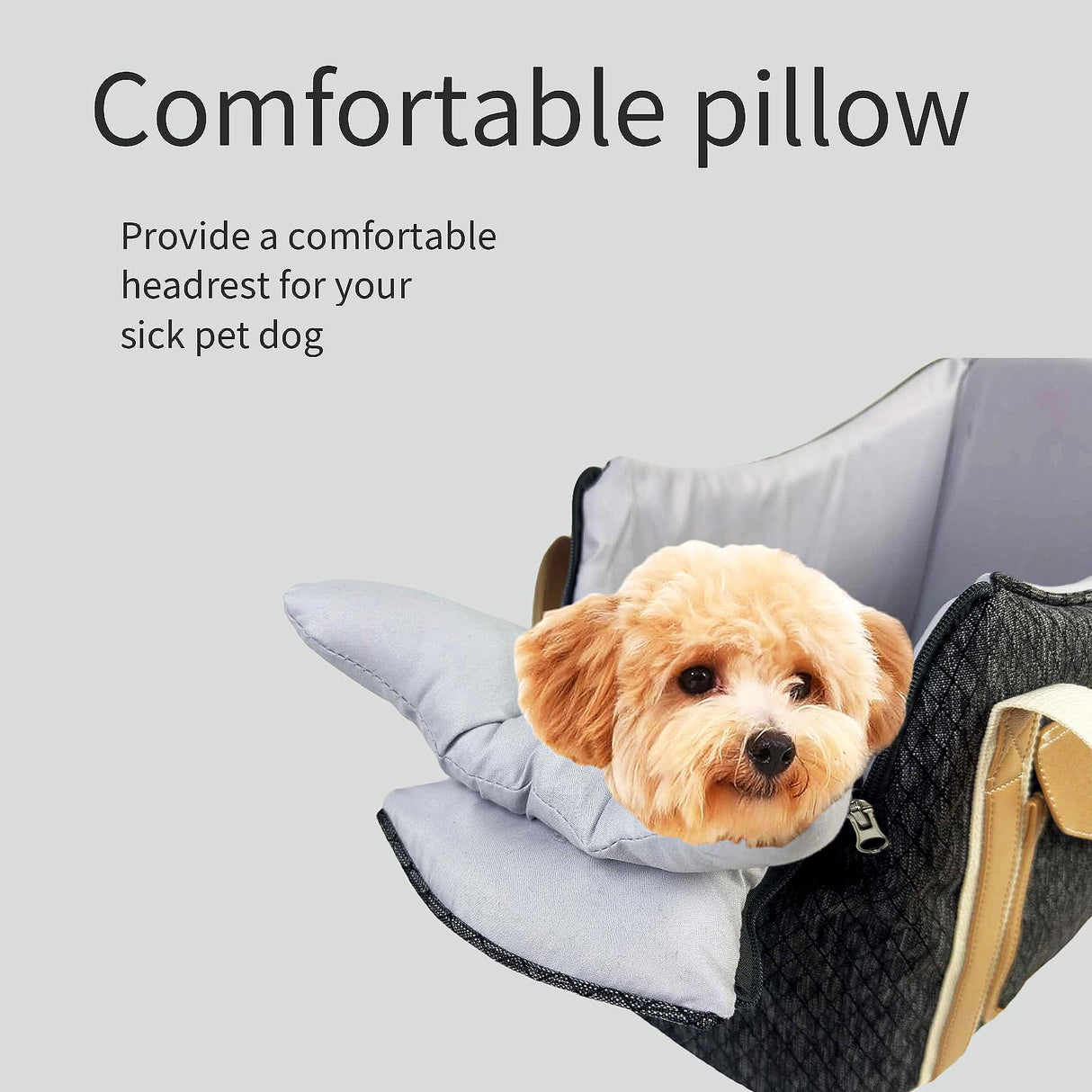 Dog Purse Carrier with Soft Pillows,Dog Tote Bag with Pockets and Secure Harness Clip,17 * 9.5 * 9inches for Small Dogs and Puppies,Outing,Travel,Vet