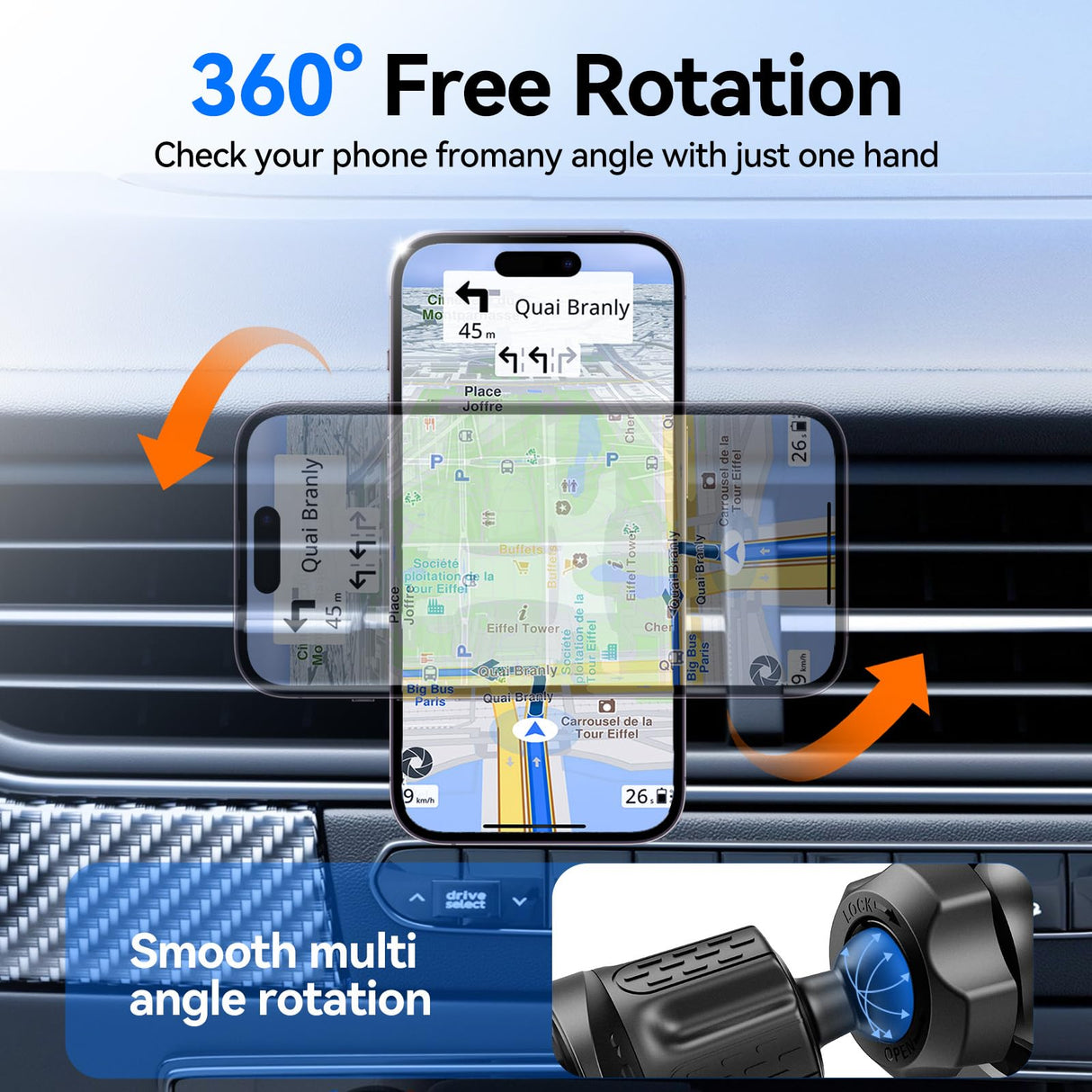 MagSafe Car Mount,【22 N55 Super Magnets】 Magnetic Phone Holder for Car Air Vent, Cell Phone Mount Car Accessories Compatible with iPhone 17 16 15 14 13 12 Pro Max