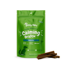 Load image into Gallery viewer, Zesty Paws OraStix for Dogs - Calming Dental Sticks for Stress with Hemp Melatonin Chamomile Dog Healthy Teeth and Gums Calm Composure for Fireworks and Thunderstorms - 12oz