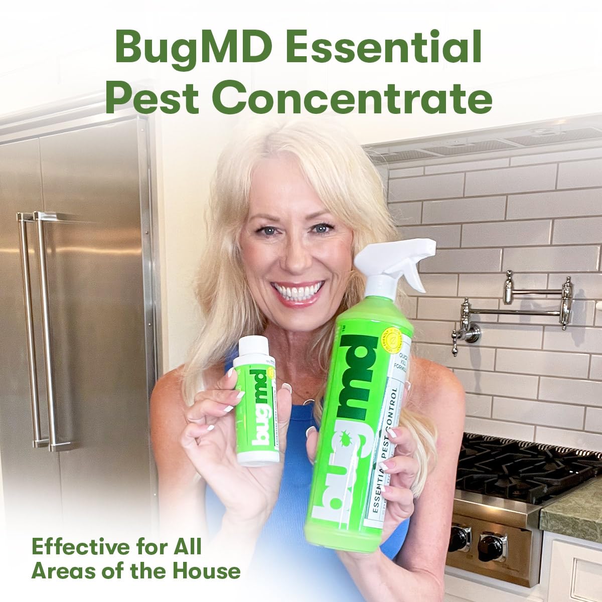 BugMD Essential Pest Control Concentrate (3 Pack) with Spray Bottle 32 oz, BugMD Cockroach Catcher (1 Pack) and BugMD Bed Bug Trap (1 Pack) Bundle