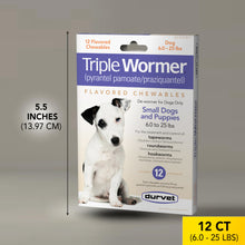 Load image into Gallery viewer, DURVET 12-Pack Triple Wormer Tablets for Puppies and Small Dogs