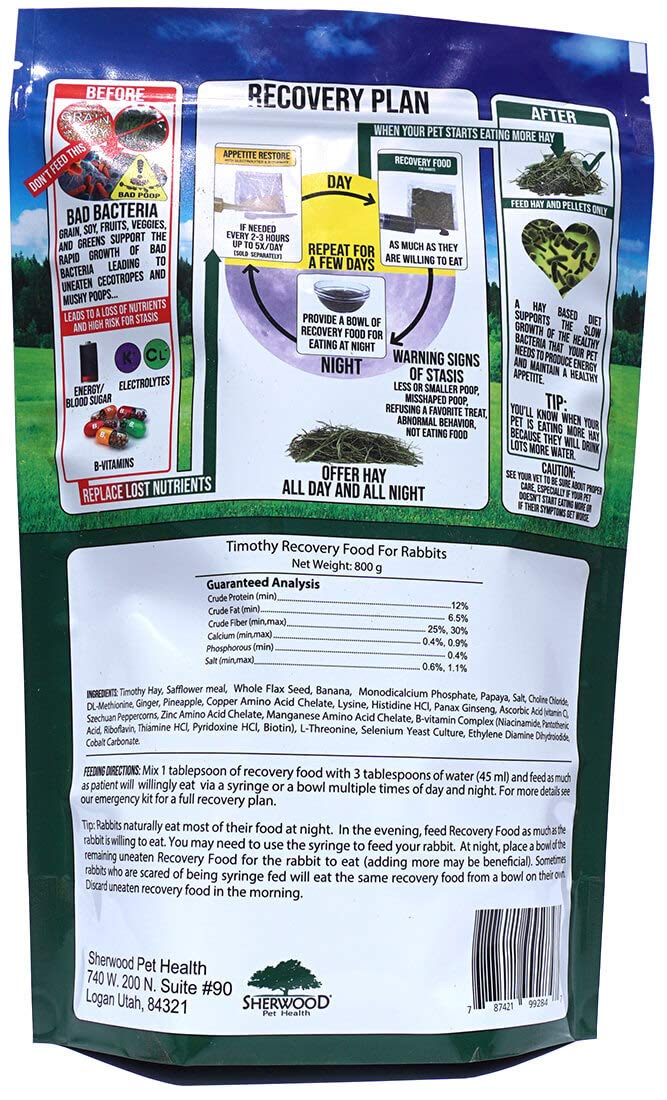 Sherwood Pet Health Rabbit Emergency kit and Bulk Recovery Food (800 Grams)…